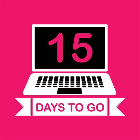 15 days to go, countdown timer icon design 26149525 Vector Art at Vecteezy