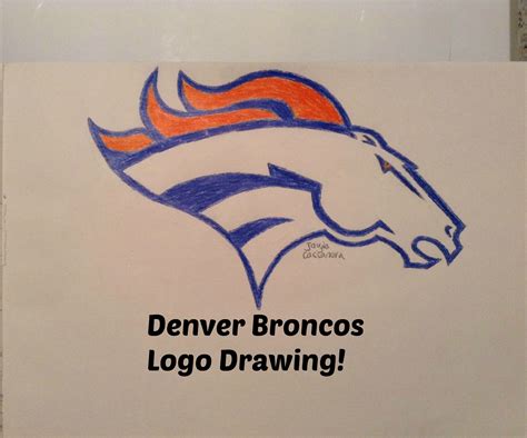 Denver Broncos Logo Drawing at PaintingValley.com | Explore collection of Denver Broncos Logo ...