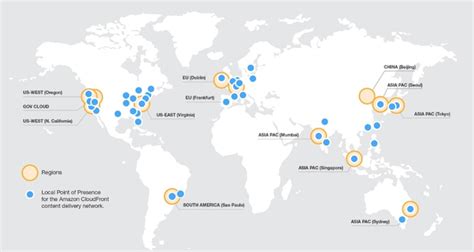 AWS Regions Map 2023