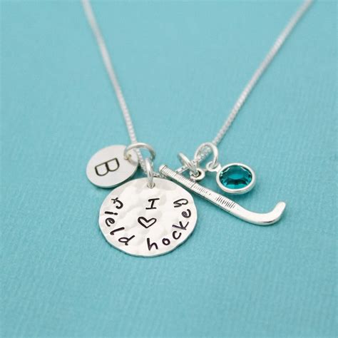 Field Hockey Necklace, Personalized Field Hockey Necklace, Field Hockey ...