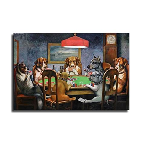 Best Dogs Playing Poker Canvas Art