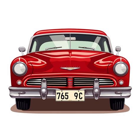 Premium Vector | Red car isolated on white