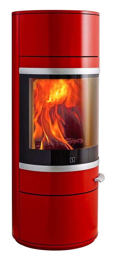 New Scan Stove in Red - Wendron Stoves | Estufas de leña modernas, Decoración de unas, Chimeneas