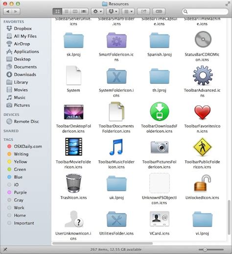 Where Mac System Icons & Default Icons Are Located in Mac OS X