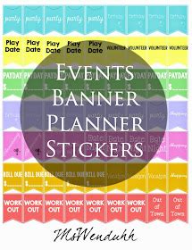 MsWenduhh Planning & Printable: Special Events Banner Stickers