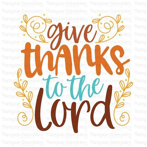 Give Thanks To The Lord - SVG, Clipart and Printable (323060) | Cut Files | Design Bundles