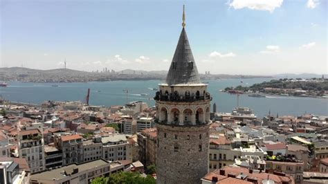 Aerial View of Galata Tower, Stock Footage Video (100% Royalty-free ...