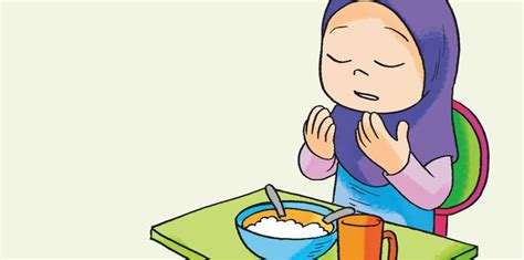 Gambar Kartun Anak Berdoa Sebelum Makan - IMAGESEE