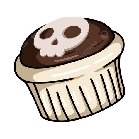 Skull Cake Vector Illustration, Halloween, Cake, Skull PNG and Vector with Transparent ...