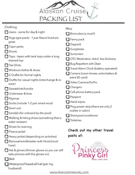 Alaska Cruise Packing List {not your typical list} | Princess Pinky Girl