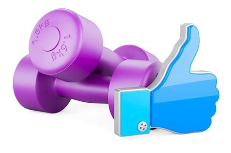 Premium Photo | Neoprene dumbbells with like icon 3d rendering