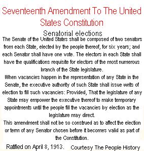 A perspective on our Constitution: The Seventeenth Amendment