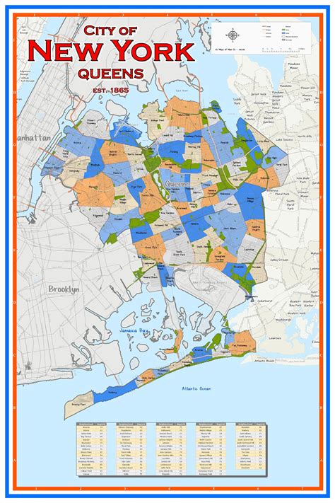 Queens Ny Map With Neighborhoods Map