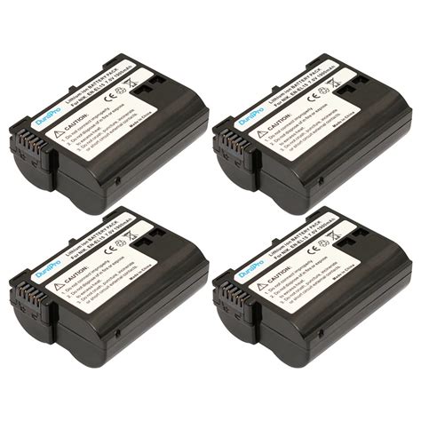 DuraPro 4Pcs 1900mAh EN EL15 ENEL15 Battery for Nikon D750, D7000, D7100, D7200, D800, D800E ...