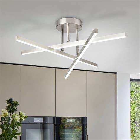 Wrought Studio Celene Modern LED Ceiling Light Fixtures Dimmable Semi Flush Mount Ceiling Light ...