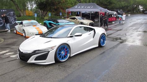 Acura NSX w/ Custom Wheels - YouTube