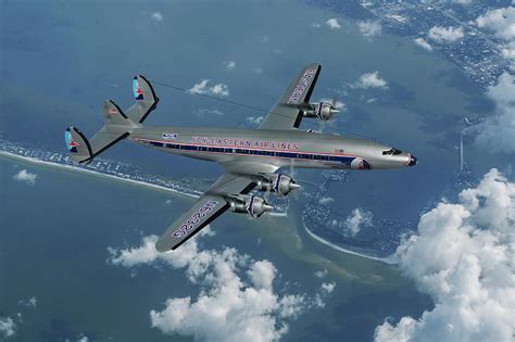 Eastern Air Lines Super Constellation Digital Art by Erik Simonsen