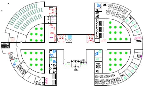 Government Municipality office building layout design drawing - Cadbull