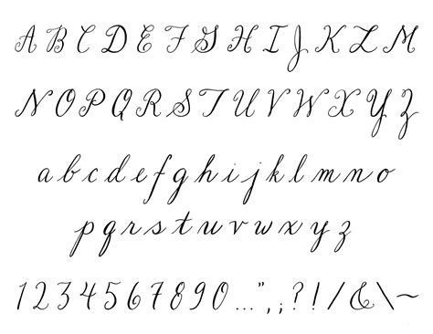 13 Handwriting Alphabet Fonts Images - Cursive Font Alphabet Letters, Calligraphy Alphabet Font ...