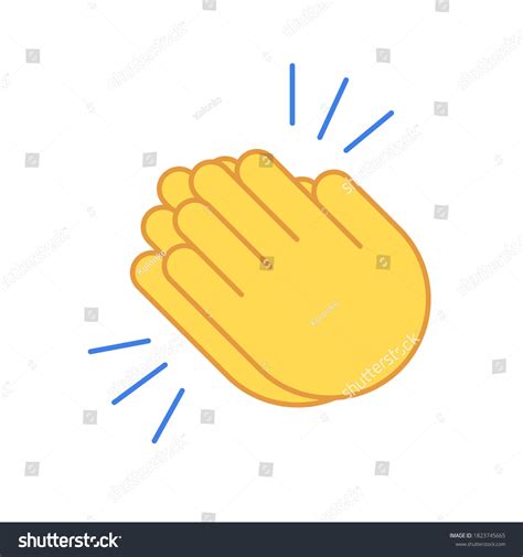 Clap Hands Vector Icon Emoji Clap Stock Vector (Royalty Free ...