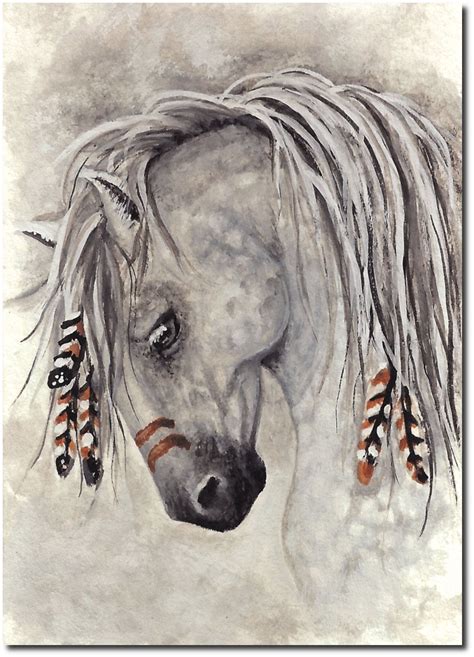 Majestic Mustang War Paint Feathered Horse - 8.5 x 11 Print by AmyLyn Bihrle. $20.00, via Etsy ...