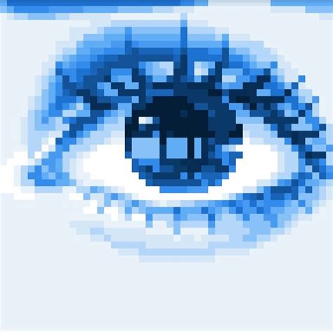 48x48 Blue eye | Easy pixel art, Pixel art, Pixel art grid