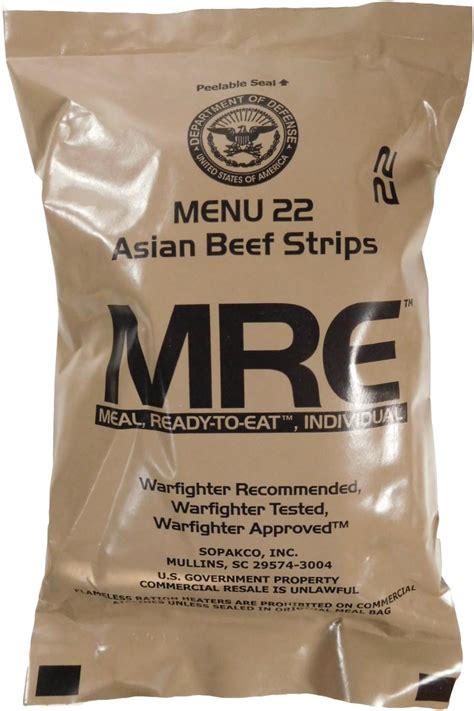 MREs (Meals Ready-to-Eat) Genuine U.S. Military Surplus (1 Pack ...