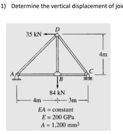 Solved 5) Calculate the horizontal displacement of B and the | Chegg.com