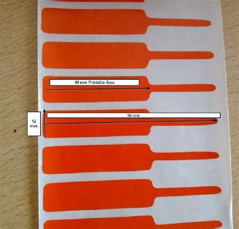 66 x 10mm (40mm Printable) Jewellery and Optical Orange Color Barcode Labels at Rs 10580/roll ...