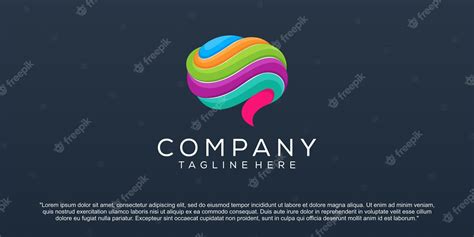 Premium Vector | Abstract colorful brain logo design