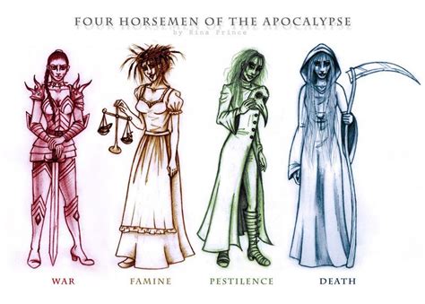 Four Horsemen of the Apocalypse by Rina-Prince on deviantART | Horsemen ...