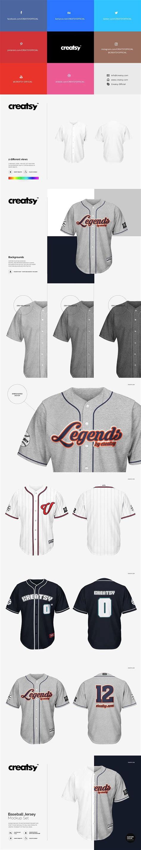 Baseball Jersey Mockup Set Baseball Jerseys, Mockup, Black Jeans, Pants ...