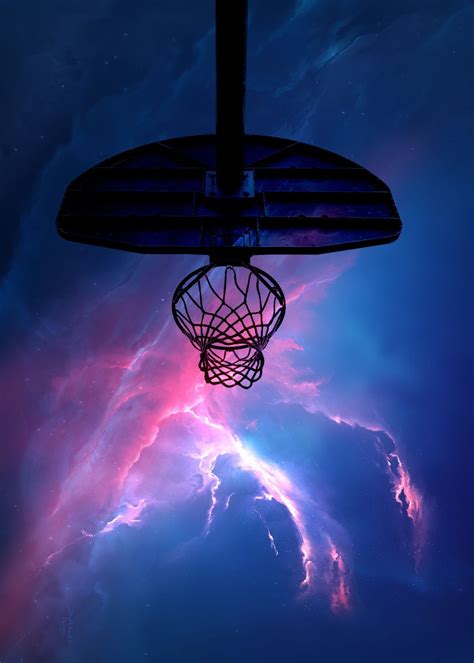 'Basketball Galaxy' Poster, picture, metal print, paint by Shaheen Khan ...