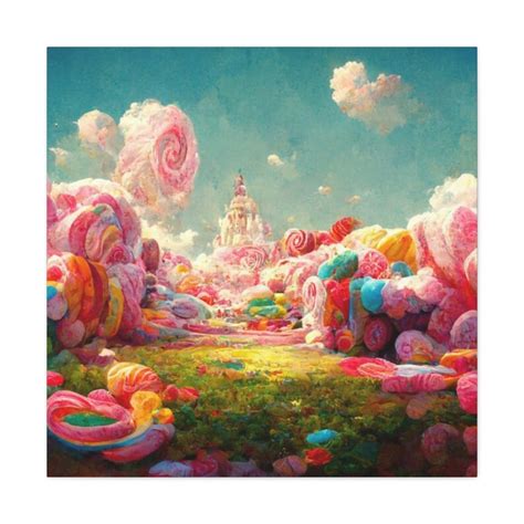 Candy Land Painting Art Print, Canvas Art, Candy Land Art, Colorful Painting, Modern Decor ...