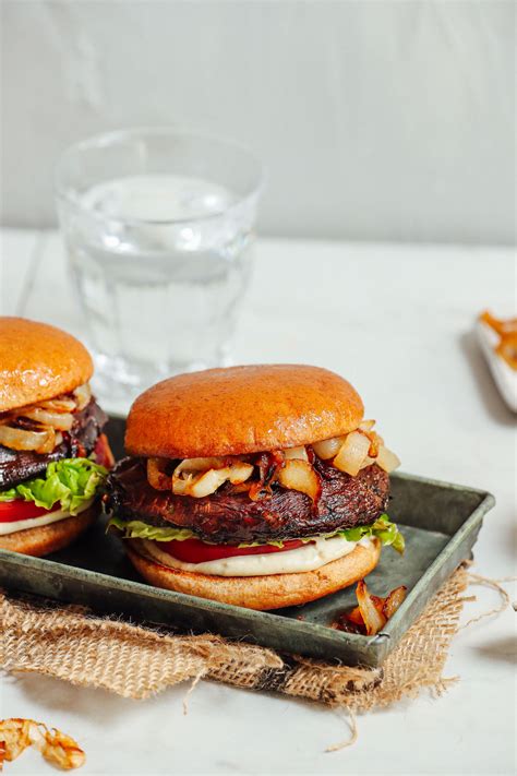 Balsamic Portobello Burgers with Garlic Aioli - Minimalist Baker Recipes