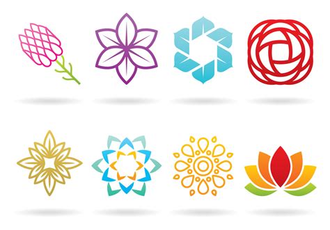 Flower Logos 111148 Vector Art at Vecteezy