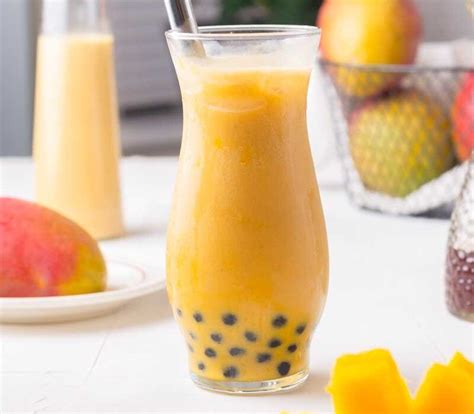 Mango Bubble Tea - Recipe - Lifestyle Foodies🍎