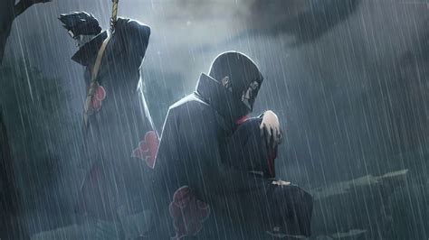 Itachi In The Rain Wallpaper