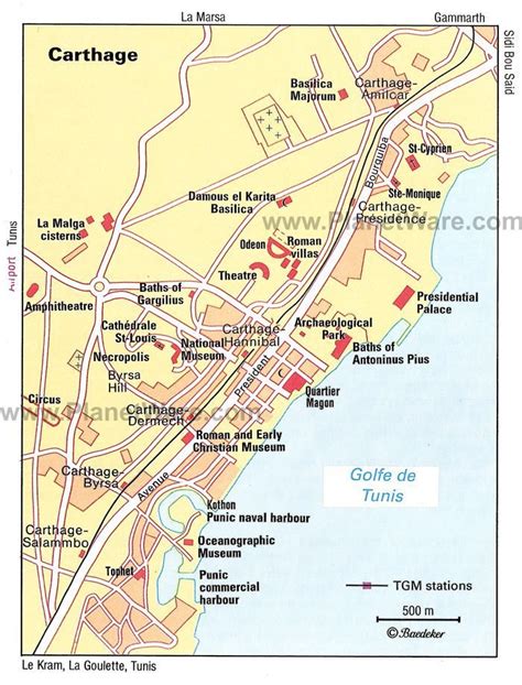 A (tourist) map of Carthage today. | Ancient carthage, Carthage, Carthage map