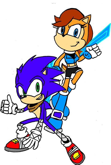 Sonic and Sally Redesign Team Up by FrostTheHobidon on DeviantArt