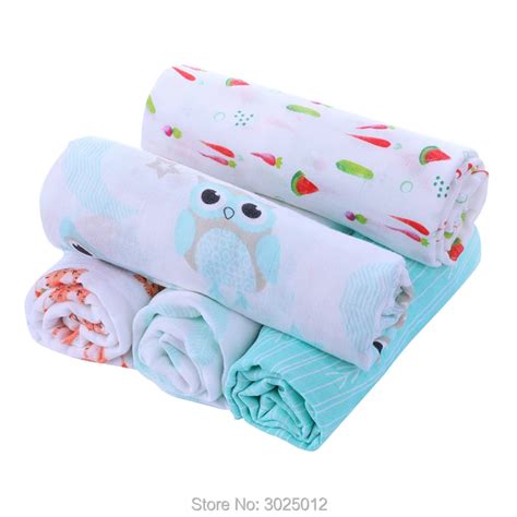 Muslin Swaddle Baby Blankets Swaddle Blanket 100% Organic Soft Bamboo Muslin for Baby Receiving ...