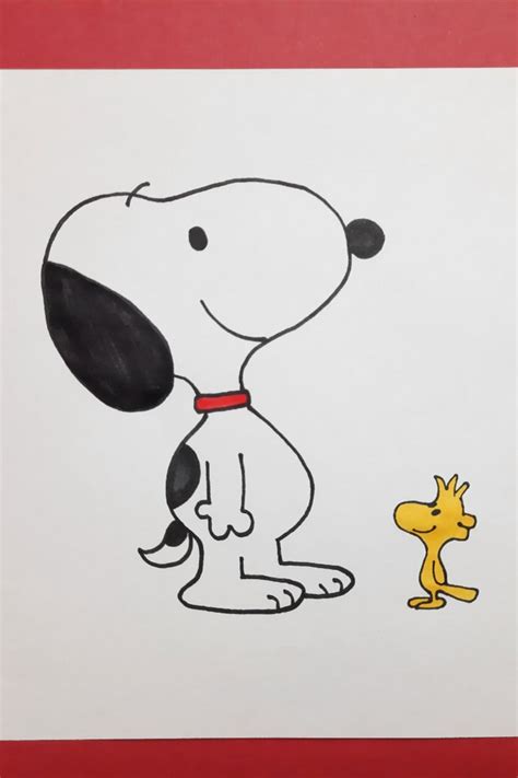 How to Draw Snoopy and Woodstock Easy - Peanuts | Snoopy drawing, Snoopy, Snoopy and woodstock