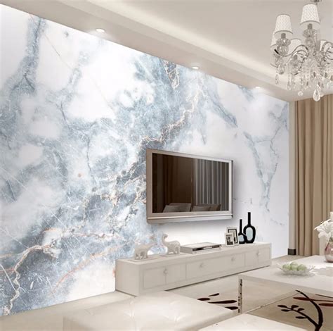 Simple Luxury Modern Striped Marble Textured Wallpaper For Walls Living ...