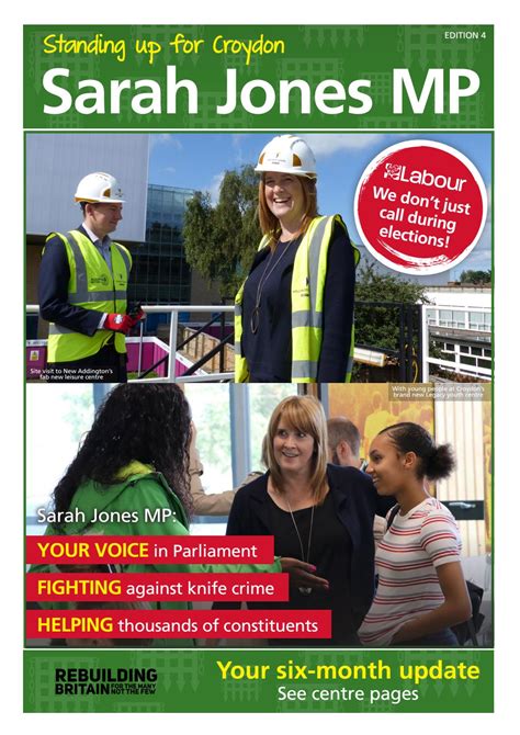 Sarah Jones MP Summer 2019 six-month report by SarahJonesMP - Issuu