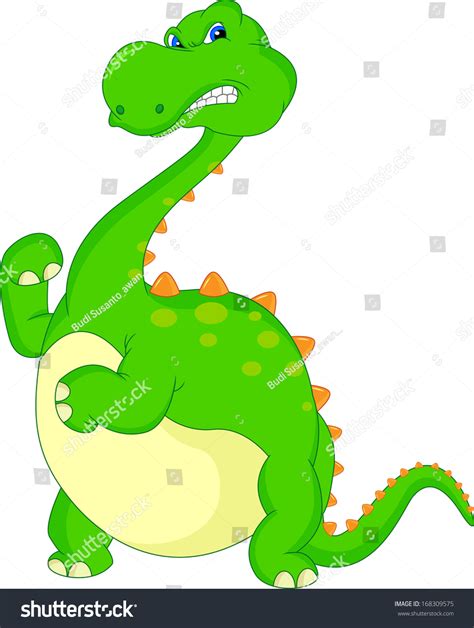 Angry Dinosaur Cartoon Stock Vector (Royalty Free) 168309575 | Shutterstock