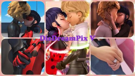 All kisses (or almost kisses) of Marinette (LadyBug) and Adrien (Cat ...