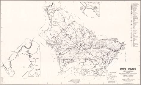 1980 Road Map of Burke County, North Carolina