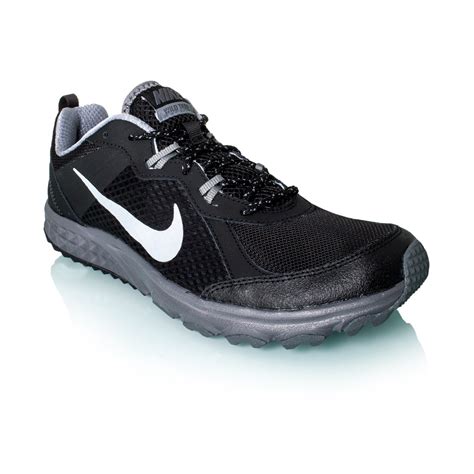 Nike Wild Trail - Mens Trail Running Shoes - Black/Metallic Platinum ...