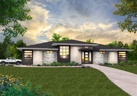 Stewart House Plan - Modern Multi-Generational Ranch Home Design - X-19-C