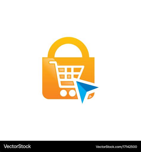 Save online shopping logo Royalty Free Vector Image